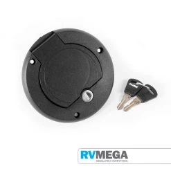 Plumbing & Water Camec Lockable Water Filler - Black - Right Hand Hinge