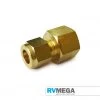 RV MEGA Gas Equipment Brass 3/8" X 1/4" Female Connector