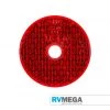 RV MEGA Red 60mm Round Screw On Rear Reflector