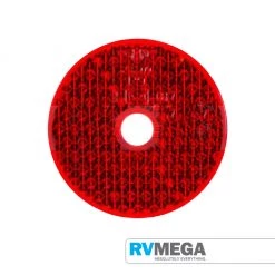 RV MEGA Red 60mm Round Screw On Rear Reflector