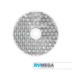 RV MEGA Electrical & Lighting White/Clear 60mm Round Screw On Front Reflector