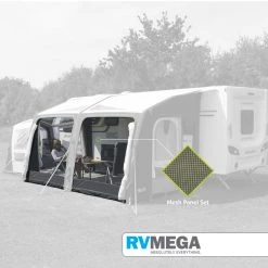 Awnings & Covers Kampa Awning Rally Air Pro 200 Mesh Panel 2 Piece Set CE7391