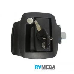 RV MEGA Renovation & New Build Hardware RV External Door Lock - Black