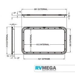 RV MEGA Renovation & New Build Hardware Coast Service Door 2 (BLACK)