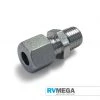 RV MEGA Steel Male Connector 8mm Tube X 1/4"