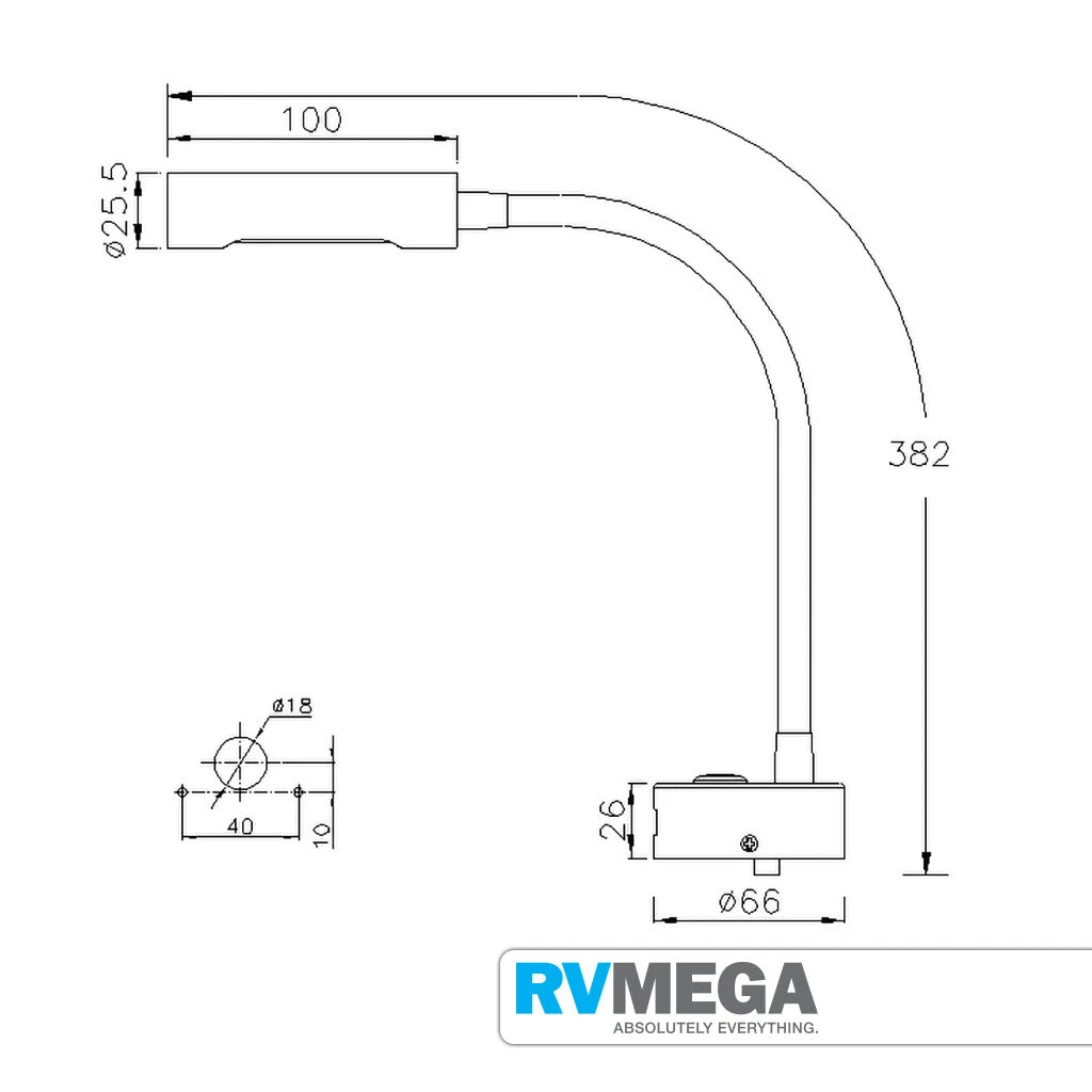 RV MEGA NOUVA LED S5 - LONGITUDE - Goose-Neck Reading Light W/ USB Charg 5 RV MEGA NOUVA LED S5 - LONGITUDE - Goose-Neck Reading Light W/ USB Charg