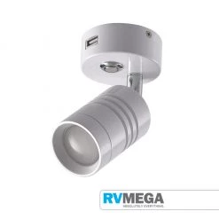 RV MEGA NOUVA LED S5 - SUPERNOVA - LED Reading Light W/ USB Charger - Wh