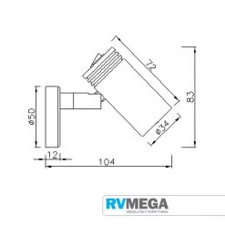 RV MEGA NOUVA LED S5 - NEBULA - LED Reading Light - White Electrical & Lighting