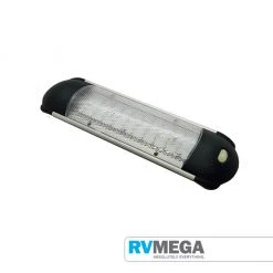 RV MEGA Electrical & Lighting LED 250mm Matte Black Interior Light - Switched