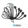 Camec Set Of 5 Pegs & Cords For Privacy Screen Awnings & Covers