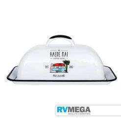 MOANA RD Moana Road - Haere Mai Enamel Butter Dish
