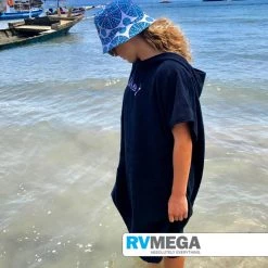 MOANA RD Giftware & Apparel Moana Road Towel Hoodie Adults Black