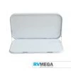 RV MEGA Outdoor & Camping White Picnic Table 4RC With LED Lighting & Backing Plate