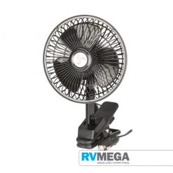 RV MEGA Oscillating Fan With Clamp 6 Inch Accessories