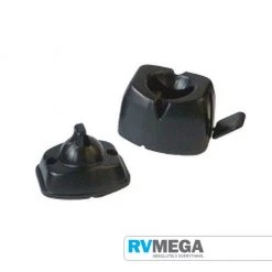 RV MEGA Lever Release Door Retainer - Black UK Caravan Parts