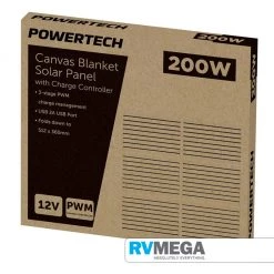 RV MEGA Solar Panels & Accessories 200W Solar Panel Canvas Blanket With Accessories