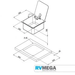 Plumbing & Water Can Rectangular Sink With Mixer Tap & Glass Lid