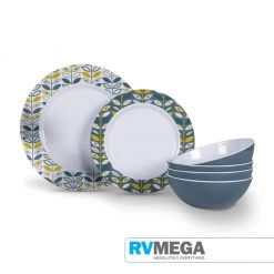 KAMPA DOMETIC Cooking & Dining Dometic Flora 12 Pc Dinner Set.