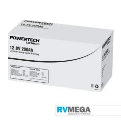 Electrical & Lighting Powertech 200AH Lithium Deep; Cycle Battery