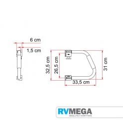 Essential Items Fiamma Security Door Handle 31cm