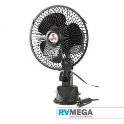 OZTRAIL 12V DC Oscillating Fan With Suction Mount Bracket