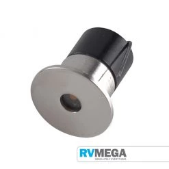 RV MEGA Pearl Round Mini Courtesy Light, 10-30vDC, S/S, IP44, 1.2 W, 300 Electrical & Lighting