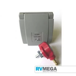 RV MEGA Bullfinch External Gas Point - GREY Gas Equipment