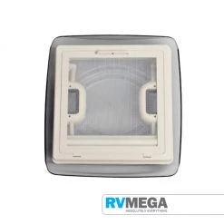 RV MEGA MPK Roof Vent - 4 Way - 280 X 280mm - Clear Dome, White