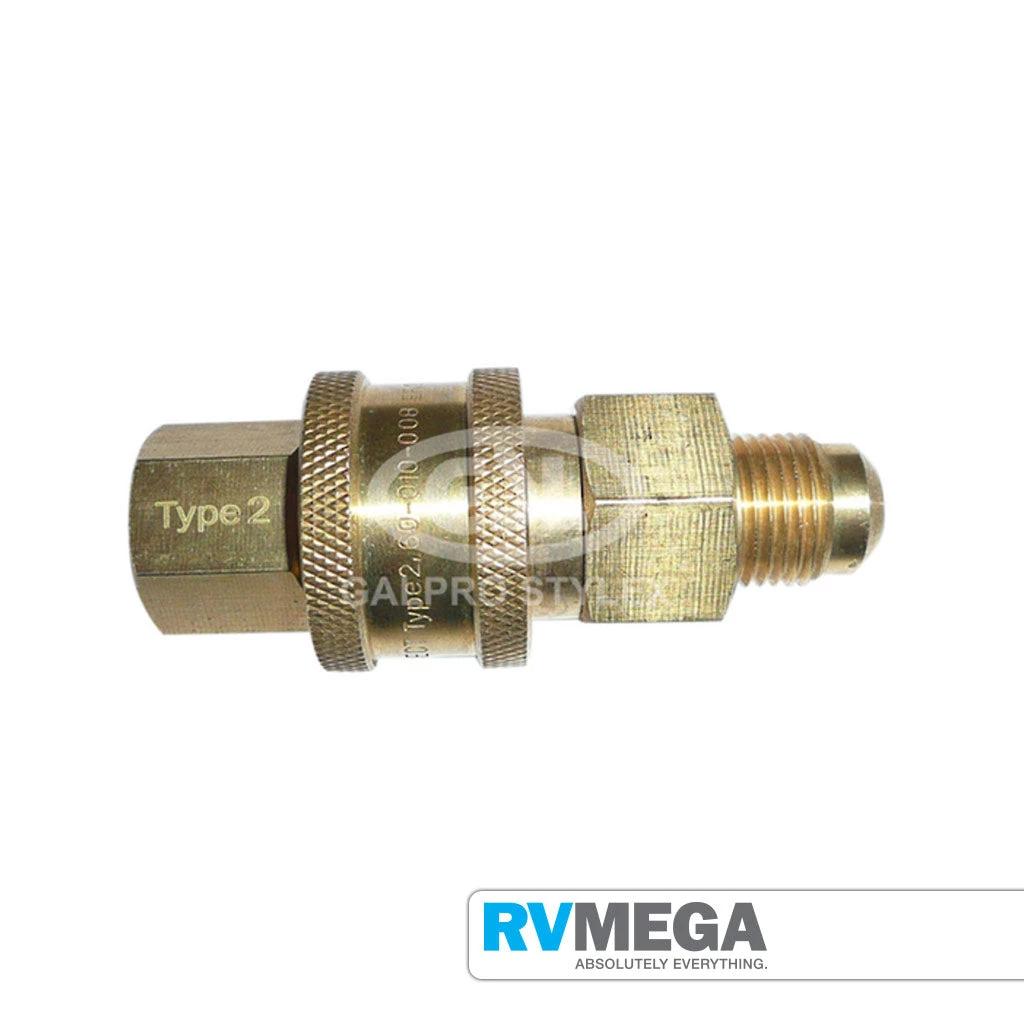 RV MEGA Brass BBQ Quick Connect Body & Connector 3/8" 4 RV MEGA Brass BBQ Quick Connect Body & Connector 3/8"