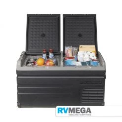 75L DZ Brass Monkey Fridge Freezer With Solar Board & Battery Co