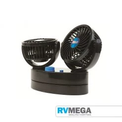 STREETWIZE Accessories Cyclone 2 Twin Oscillating 12 Volt Fan