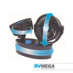 STREETWIZE Accessories Cyclone 2 Twin Oscillating 12 Volt Fan