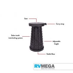 CAMEC Sabre Collapsible Stool BLACK Outdoor & Camping