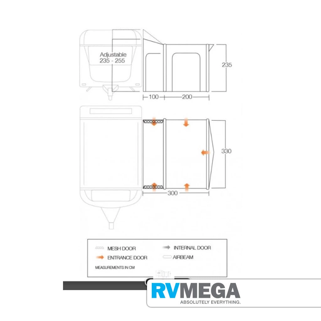 Vango Montelena 330 Caravan Air Awning 6 Vango Montelena 330 Caravan Air Awning