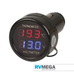 RV MEGA In-car Battery Monitor And Temperature Display