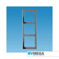RV MEGA C-Line Triple High Gloss Faceplate - Chrome Electrical & Lighting