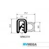 RV MEGA Renovation & New Build Hardware Door Seal 6319 Black