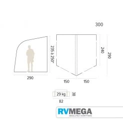 RV MEGA Trigano Lima 300 Inflateable Awning Awnings & Covers