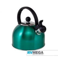 RV MEGA Whistling Kettle 2 Litre Turquoise Stainless Steel