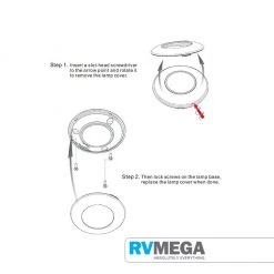 RV MEGA Silver Interior LED Light 12/24V COOL WHITE - NO SWITCH 7 RV MEGA Silver Interior LED Light 12/24V COOL WHITE - NO SWITCH