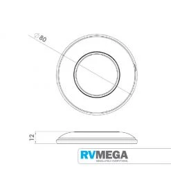 RV MEGA Electrical & Lighting BLACK Interior LED Light 12/24V COOL WHITE - NO SWITCH