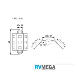 RV MEGA Festoon 9 LED 42mm Cool White Electrical & Lighting